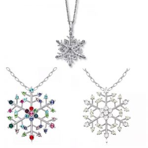 Crystal Snowflake Necklaces – 3 Styles