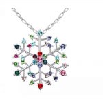 mulitcolor Snowflake Necklace