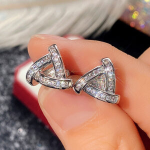 Rylie Triangular Crystal Stud Earrings