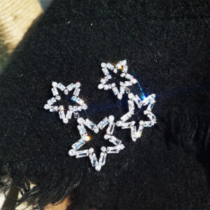 Star Crystal Dangle Earrings