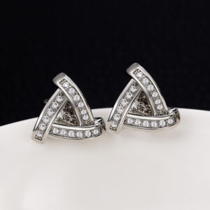 Rylie Triangular Crystal Stud Earrings