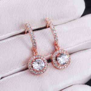Women Dangle Crystal Zirconia  Earrings
